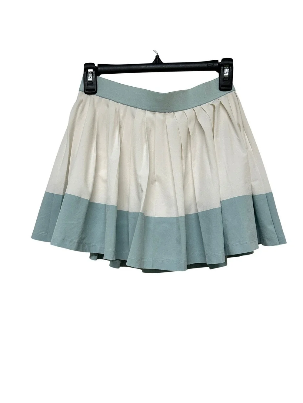 Athleta Girls White Green Seafoam Pleated Colorblock Skort Size XL/14